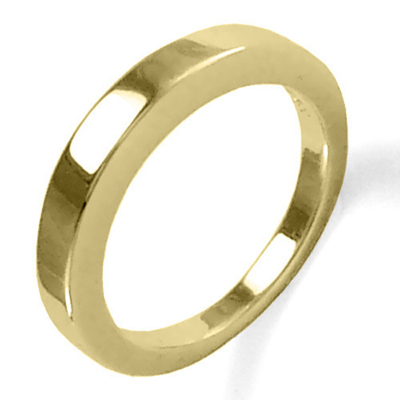 Men's 14k Yellow Gold Plain Wedding Band