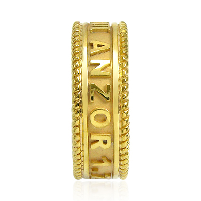 Men's 14k Gold Roman Design Numeros Ring