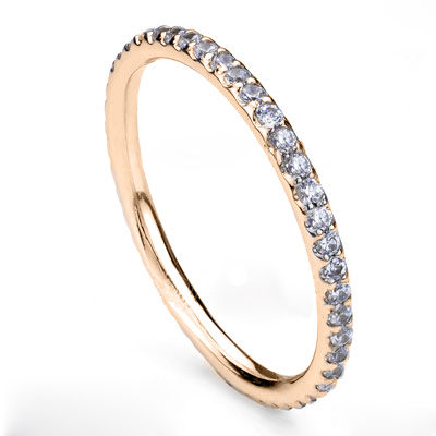 18k Gold Wedding Band Genuine Diamond Ring