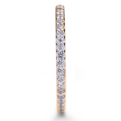 18k Gold Wedding Band Genuine Diamond Ring