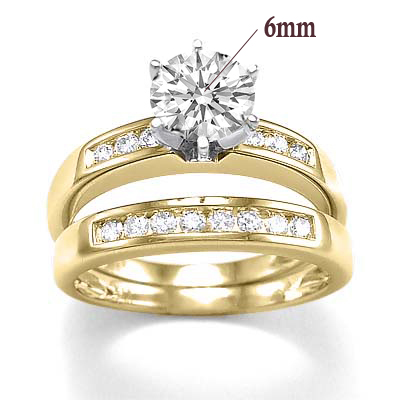 18k Gold Diamond Engagement Ring set