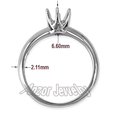 Platinum Knife Edge Engagement Setting Ring