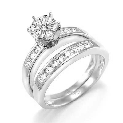 Platinum Diamond Engagement Bridal Set