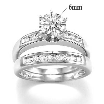 Platinum Diamond Engagement Bridal Set