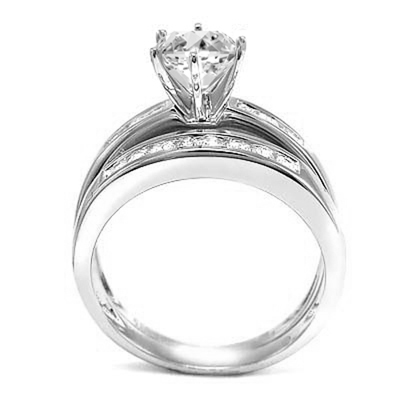 Platinum Diamond Engagement Bridal Set