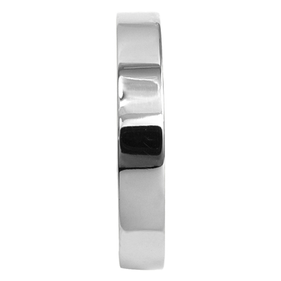 Men's 14k White Gold Plain Wedding Band