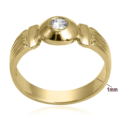 14k Gold Diamond Ring European style