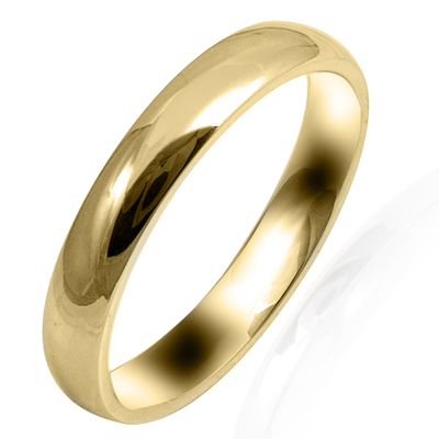 Men's 14k Yellow Gold Plain Wedding Band