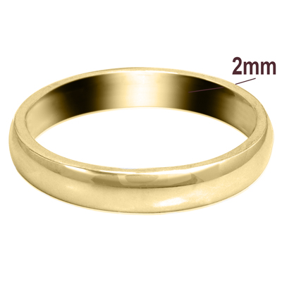 Men's 14k Yellow Gold Plain Wedding Band