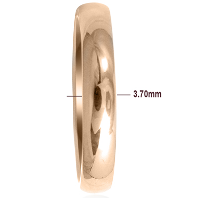 Men's 14k Rose Gold Plain Wedding Band