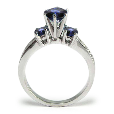 14k Gold Sapphire and Diamond Ring