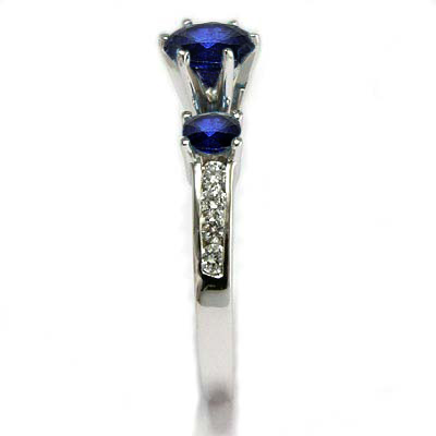 14k Gold Sapphire and Diamond Ring