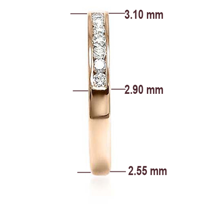 14k Gold Diamond Wedding Band ring