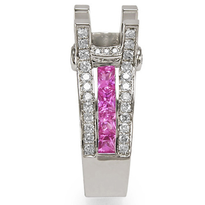 14k Diamond Sapphire Engagement Setting Mount Ring