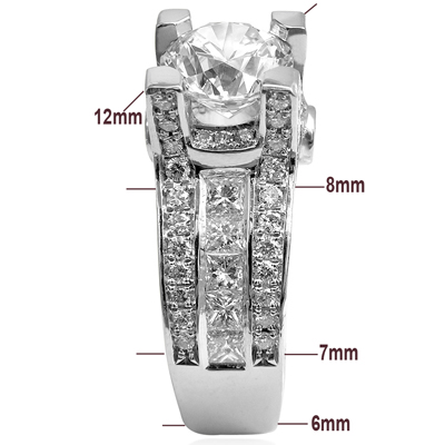 18k White Gold Diamond & Sapphire Engagement Ring