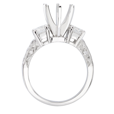 18k White Gold Diamond Ring Setting