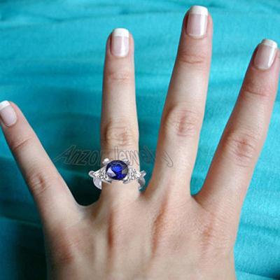 Platinum Three stone Ring Setting