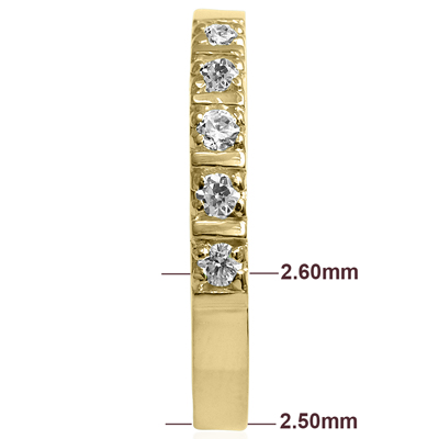 14k Gold Wedding Band Genuine Diamond Ring