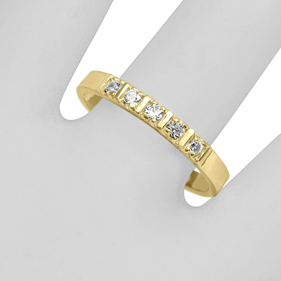 14k Gold Wedding Band Genuine Diamond Ring