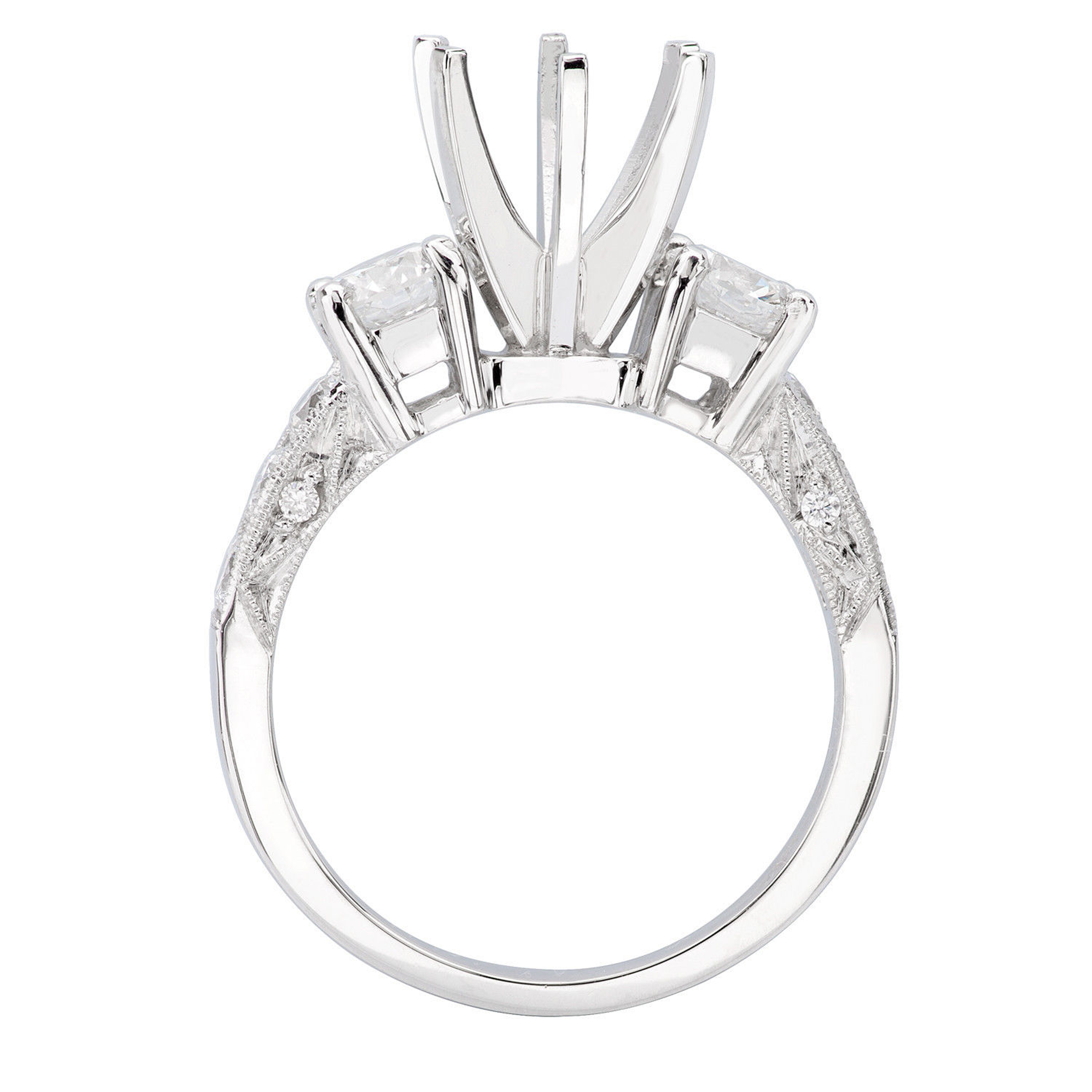 14k White Gold Diamond Ring Setting