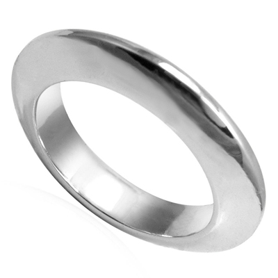 Platinum Knife Edge Wedding Band Ring