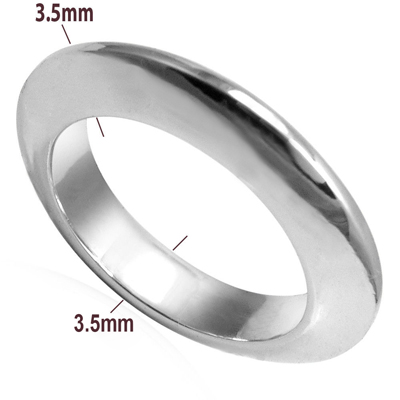 Platinum Knife Edge Wedding Band Ring
