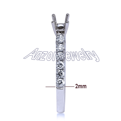 14k White Gold Diamond Ring Setting