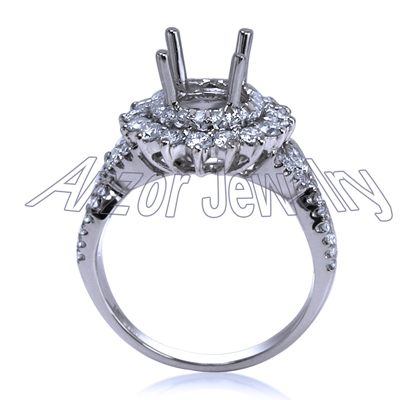 14k White Gold Diamond Ring Setting