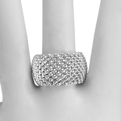 Woman's 14k Gold Flexible Mesh Ring