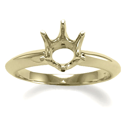 Knife Edge Ring Mounting 14K SOLID GOLD