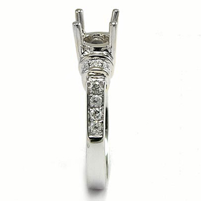 18k Gold Diamond Semi-Mount Ring Setting