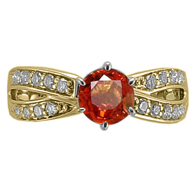 Sapphire Diamond Anniversary Ring 14k