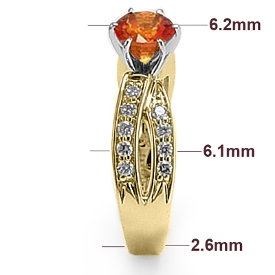 Sapphire Diamond Anniversary Ring 14k