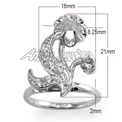 Russian Style Diamond Ring Semi-Mount in 14k