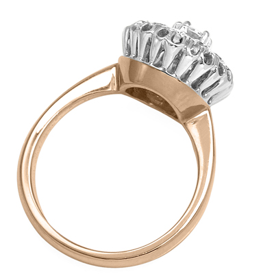 Russian style Diamond Engagement Ring 585