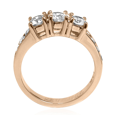Diamond Engagemen Ring in 14k Pink Gold