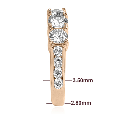 Diamond Engagemen Ring in 14k Pink Gold