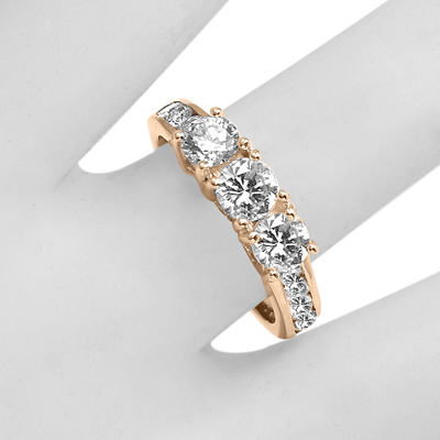 Diamond Engagemen Ring in 14k Pink Gold