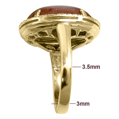 14k Gold Pave Setting Diamond Gold Stone Ring