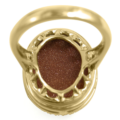 14k Gold Pave Setting Diamond Gold Stone Ring