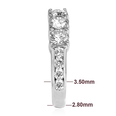 Diamond Engagemen Ring in 14k White Gold