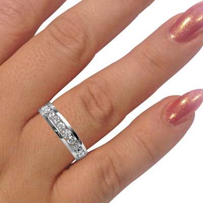 Platinum 950 Diamond Wedding Band ring