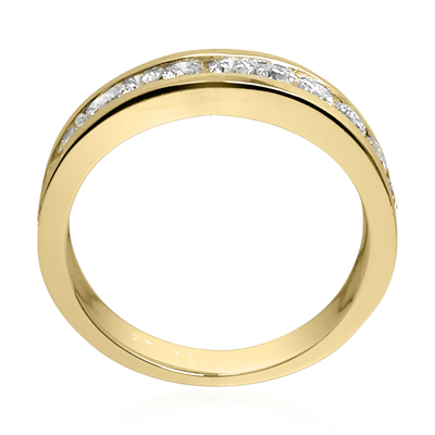 14k Solid Gold Diamond Wedding Band ring