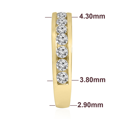 14k Solid Gold Diamond Wedding Band ring