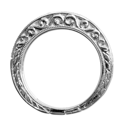 18k Gold Diamond Wedding Band.