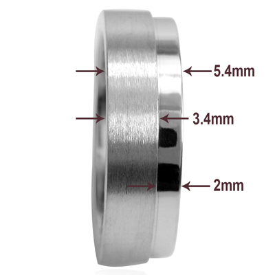 14k White Gold Plain Wedding Band