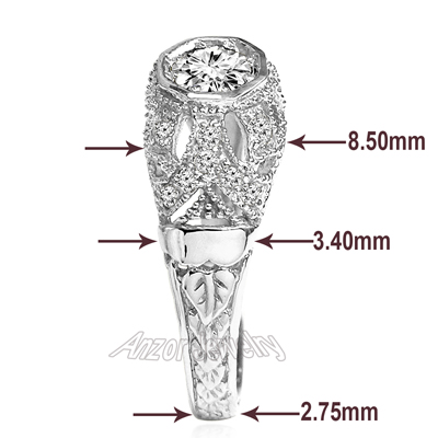 Russian Style Diamond Anniversary Ring in 14k Gold