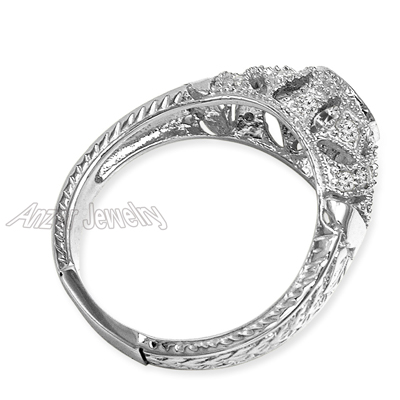 Russian Style Diamond Anniversary Ring in 14k Gold
