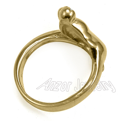 Baby Foot Design 14k Yellow Gold Diamond ring