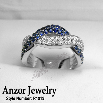 Sapphire Diamond Ring in 14k gold